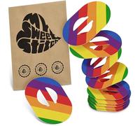 MySweetStitch - 10 x Enlite Guardian Patches, Overpatch Ø 80 x 65mm, Inner (Bridge) Ø 10mm, Waterproof, Breathable, Skin-Friendly, Made in Germany, Pride