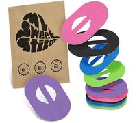 MySweetStitch - 10 x Enlite Guardian Patches, Overpatch Ø 80 x 65mm, Inner (Bridge) Ø 10mm, Waterproof, Breathable, Skin-Friendly, Made in Germany, Rainbow