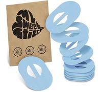 MySweetStitch - 10 x Enlite Guardian Patches, Overpatch Ø 80 x 65mm, Inner (Bridge) Ø 10mm, Waterproof, Breathable, Skin-Friendly, Made in Germany, Ice Blue