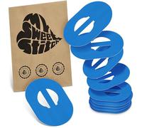 MySweetStitch - 10 x Enlite Guardian Patches, Overpatch Ø 80 x 65mm, Inner (Bridge) Ø 10mm, Waterproof, Breathable, Skin-Friendly, Made in Germany, Blue