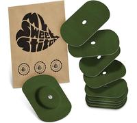 MySweetStitch - 10 x Freestyle Libre 1 & 2 Oval Plasters with Ventilation Hole, Overpatch Diameter 70 x 55 mm, Waterproof, Breathable, Skin-Friendly, Olive Green