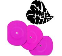 MySweetStitch - 10 x Freestyle Libre 1 & 2 Patches Oval with Ventilation Hole, Overpatch Ø 70 x 55mm, Waterproof, Breathable, Skin-Friendly, Made in Germany, Pink