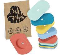 MySweetStitch - 10 x Freestyle Libre 1 & 2 Patches Oval with Ventilation Hole, Overpatch Ø 70 x 55mm, Waterproof, Breathable, Skin-Friendly, Made in Germany, Pastel