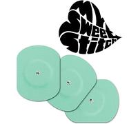 MySweetStitch - 10 x Freestyle Libre 1 & 2 Patches Oval with Ventilation Hole, Overpatch Ø 70 x 55mm, Waterproof, Breathable, Skin-Friendly, Made in Germany, Mint