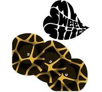 MySweetStitch - 10 x Freestyle Libre 1 & 2 Patches Oval with Ventilation Hole, Overpatch Ø 70 x 55mm, Waterproof, Breathable, Skin-Friendly, Made in Germany, Savannah