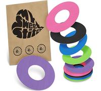 MySweetStitch - 10 x Freestyle Libre 1 & 2 Patches, Ring Patch Ø 65mm, Inner Ø 28mm, Waterproof, Breathable, Skin-Friendly, Made in Germany, Rainbow