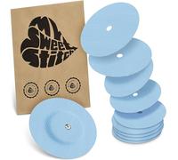 MySweetStitch - 10 x Freestyle Libre 1 & 2 Round Patches with Ventilation Hole, Overpatch Ø 65mm, Waterproof, Breathable, Made in Germany, Ice Blue