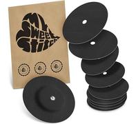 MySweetStitch - 10 x Freestyle Libre 1 & 2 Round Patches with Ventilation Hole, Overpatch Ø 65mm, Waterproof, Breathable, Made in Germany, Black