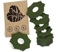 MySweetStitch - 10 x Freestyle Libre 3 Plasters Mandala, Overpatch Diameter 65 mm, Skin-Friendly, Waterproof, Breathable, Olive Green