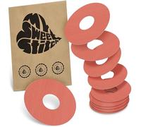 MySweetStitch - 10 x Freestyle Libre 3 Round Patches, Ring Patch Ø 60mm, Inner Ø 20mm, Waterproof, Breathable, Skin-Friendly, Made in Germany, Coral