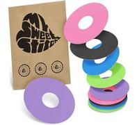 MySweetStitch - 10 x Freestyle Libre 3 Round Patches, Ring Patch Ø 60mm, Inner Ø 20mm, Waterproof, Breathable, Skin-Friendly, Made in Germany, Rainbow