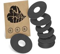 MySweetStitch - 10 x Freestyle Libre 3 Round Patches, Ring Patch Ø 60mm, Inner Ø 20mm, Waterproof, Breathable, Skin-Friendly, Made in Germany, Black