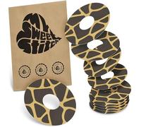 MySweetStitch - 10 x Freestyle Libre 3 Round Patches, Ring Patch Ø 60mm, Inner Ø 20mm, Waterproof, Breathable, Skin-Friendly, Made in Germany, Savannah