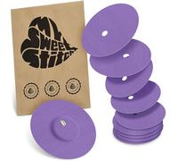 MySweetStitch - 10 x Freestyle Libre 3 Round Patches with Ventilation Hole, Overpatch Ø 60mm, Waterproof, Breathable, Skin-Friendly, Made in Germany, Purple
