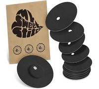 MySweetStitch - 10 x Freestyle Libre 3 Round Patches with Ventilation Hole, Overpatch Ø 60mm, Waterproof, Breathable, Skin-Friendly, Made in GermanyBlack