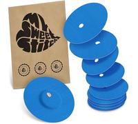 MySweetStitch - 10 x Freestyle Libre 3 Round Patches with Ventilation Hole, Overpatch Ø 60mm, Waterproof, Breathable, Skin-Friendly, Made in Germany, Blue