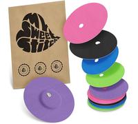 MySweetStitch - 10 x Freestyle Libre 3 Round Patches with Ventilation Hole, Overpatch Ø 60mm, Waterproof, Breathable, Skin-Friendly, Made in Germany, Rainbow
