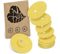 MySweetStitch - 10 x Freestyle Libre 3 Round Patches with Ventilation Hole, Overpatch Ø 60mm, Waterproof, Breathable, Skin-Friendly, Made in Germany, Yellow