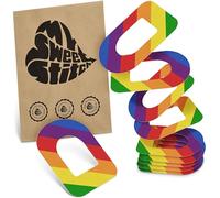 MySweetStitch - 10 x Omnipod Patches, Ring Patch Ø 95 x 72mm, Waterproof, Breathable, Skin-Friendly, Made in Germany, Pride