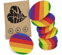 MySweetStitch - 10x Universal Sensor Patch Oval, Fixation Patch for Freestyle Libre 3, Dexcom G7, Omnipod & more, waterproof, breathable, skin-friendly, Pride