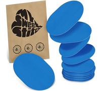 MySweetStitch - 10x Universal Sensor Plasters Oval Fixation Plasters for Freestyle Libre 3, Dexcom G7, Omnipod & More, Waterproof, Breathable, Skin-Friendly, Blue