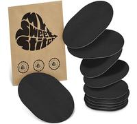 MySweetStitch - 10x Universal Sensor Plasters Oval Fixation Plasters for Freestyle Libre 3, Dexcom G7, Omnipod & More, Waterproof, Breathable, Skin-Friendly, Black