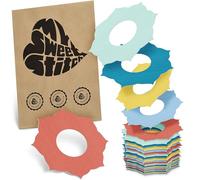 MySweetStitch - 25 x Freestyle Libre 1 & 2 Mandala Patches, Ring Patch Ø 65mm, Inner Ø 28mm, Waterproof, Breathable, Skin-Friendly, Made in Germany, Pastel