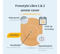 MySweetStitch - 25 x Freestyle Libre 1 & 2 Patches Oval with Ventilation Hole, Overpatch Ø 70 x 55mm, Waterproof, Breathable, Skin-Friendly, Made in Germany, Purple