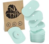 MySweetStitch - 25 x Freestyle Libre 1 & 2 Patches Oval with Ventilation Hole, Overpatch Ø 70 x 55mm, Waterproof, Breathable, Skin-Friendly, Made in Germany, Mint