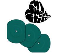 MySweetStitch - 25 x Freestyle Libre 1 & 2 Patches Oval with Ventilation Hole, Overpatch Ø 70 x 55mm, Waterproof, Breathable, Skin-Friendly, Made in Germany, Petrol