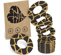 MySweetStitch - 25 x Freestyle Libre 1 & 2 Patches, Ring Patch Ø 65mm, Inner Ø 28mm, Waterproof, Breathable, Skin-Friendly, Made in Germany, Savannah