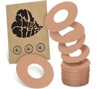 MySweetStitch - 25 x Freestyle Libre 1 & 2 Patches, Ring Patch Ø 65mm, Inner Ø 28mm, Waterproof, Breathable, Skin-Friendly, Made in Germany, Beige