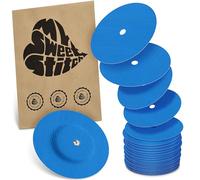 MySweetStitch - 25 x Freestyle Libre 1 & 2 Round Patches with Ventilation Hole, Overpatch Ø 65mm, Waterproof, Breathable, Made in Germany, Blue