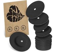 MySweetStitch - 25 x Freestyle Libre 1 & 2 Round Patches with Ventilation Hole, Overpatch Ø 65mm, Waterproof, Breathable, Made in Germany, Black