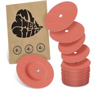 MySweetStitch - 25 x Freestyle Libre 1 & 2 Round Patches with Ventilation Hole, Overpatch Ø 65mm, Waterproof, Breathable, Made in Germany, Coral