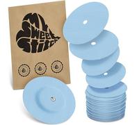 MySweetStitch - 25 x Freestyle Libre 1 & 2 Round Patches with Ventilation Hole, Overpatch Ø 65mm, Waterproof, Breathable, Made in Germany, Ice Blue