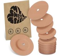 MySweetStitch - 25 x Freestyle Libre 1 & 2 Round Patches with Ventilation Hole, Overpatch Ø 65mm, Waterproof, Breathable, Made in Germany, Beige