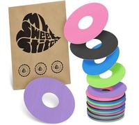 MySweetStitch - 25 x Freestyle Libre 3 Round Patches, Ring Patch Ø 60mm, Inner Ø 20mm, Waterproof, Breathable, Skin-Friendly, Made in Germany, Rainbow