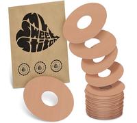 MySweetStitch - 25 x Freestyle Libre 3 Round Patches, Ring Patch Ø 60mm, Inner Ø 20mm, Waterproof, Breathable, Skin-Friendly, Made in Germany, Beige