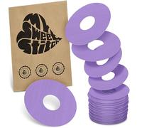MySweetStitch - 25 x Freestyle Libre 3 Round Patches, Ring Patch Ø 60mm, Inner Ø 20mm, Waterproof, Breathable, Skin-Friendly, Made in Germany, Purple