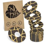 MySweetStitch - 25 x Freestyle Libre 3 Round Patches, Ring Patch Ø 60mm, Inner Ø 20mm, Waterproof, Breathable, Skin-Friendly, Made in Germany, Savannah