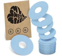 MySweetStitch - 25 x Freestyle Libre 3 Round Patches, Ring Patch Ø 60mm, Inner Ø 20mm, Waterproof, Breathable, Skin-Friendly, Made in Germany, Ice Blue