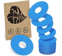MySweetStitch - 25 x Freestyle Libre 3 Round Patches, Ring Patch Ø 60mm, Inner Ø 20mm, Waterproof, Breathable, Skin-Friendly, Made in Germany, Blue