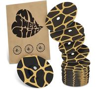 MySweetStitch - 25 x Freestyle Libre 3 Round Patches with Ventilation Hole, Overpatch Ø 60mm, Waterproof, Breathable, Skin-Friendly, Made in Germany, Savannah