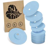 MySweetStitch - 25 x Freestyle Libre 3 Round Patches with Ventilation Hole, Overpatch Ø 60mm, Waterproof, Breathable, Skin-Friendly, Made in Germany, Ice Blue