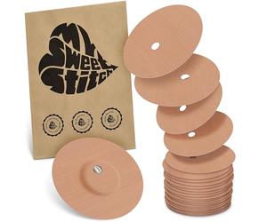 MySweetStitch - 25 x Freestyle Libre 3 Round Patches with Ventilation Hole, Overpatch Ø 60mm, Waterproof, Breathable, Skin-Friendly, Made in Germany, Beige