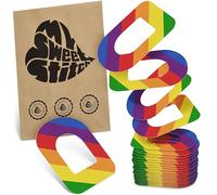 MySweetStitch - 25 x Omnipod Patches, Ring Patch Ø 95 x 72mm, Waterproof, Breathable, Skin-Friendly, Made in Germany, Pride