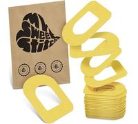 MySweetStitch - 25 x Omnipod Patches, Ring Patch Ø 95 x 72mm, Waterproof, Breathable, Skin-Friendly, Made in Germany, Yellow