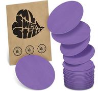 MySweetStitch - 25 x Universal Sensor Plasters Round Fixation Plasters for Freestyle Libre 3, Dexcom G7, Omnipod & More, Waterproof, Breathable, Skin-Friendly, Purple