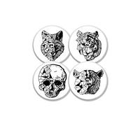 MySweetStitch | Freestyle Libre 1 & 2 Sensor Sticker (Set of 4) Tattoo Edition | with Ventilation Hole | Made in Germany